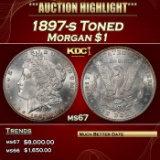 1897-s Morgan Dollar Toned $1 ms67 SEGS