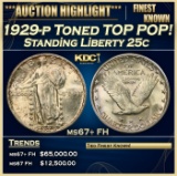 1929-p Standing Liberty Quarter Toned TOP POP! 25c ms67+ FH SEGS