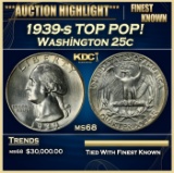 1939-s Washington Quarter TOP POP! 25c ms68 SEGS