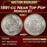 1891-cc Morgan Dollar Near Top Pop $1 ms66+ SEGS