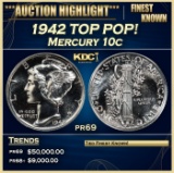 1942 Proof Mercury Dime TOP POP! 10c pr69 SEGS