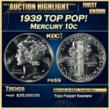 1939 Proof Mercury Dime TOP POP! 10c pr69 SEGS