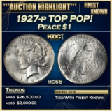 1927-p Peace Dollar TOP POP! $1 ms66 SEGS