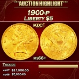 1900-p Gold Liberty Half Eagle $5 ms66+ SEGS