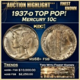 1937-d Mercury Dime TOP POP! 10c ms68+ fsb SEGS