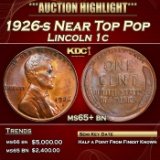 1926-s Lincoln Cent Near Top Pop 1c ms65+ bn SEGS