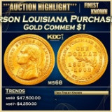 1903 Jefferson Louisiana Purchase Gold Commem Dollar TOP POP! 1 ms68 SEGS