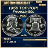 1955 Proof Franklin Half Dollar TOP POP! 50c pr69 SEGS