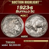 1923-s Buffalo Nickel 5c ms64 SEGS
