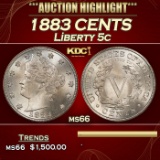 1883 CENTS Liberty Nickel 5c ms66 SEGS