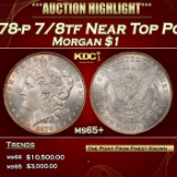 1878-p 7/8tf Morgan Dollar Near Top Pop $1 ms65+ SEGS