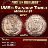 1885-s Morgan Dollar Rainbow Toned $1 ms65+ SEGS