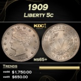 1909 Liberty Nickel 5c ms65+ SEGS