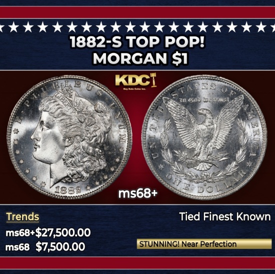 1882-s Morgan Dollar TOP POP! $1 ms68+ SEGS
