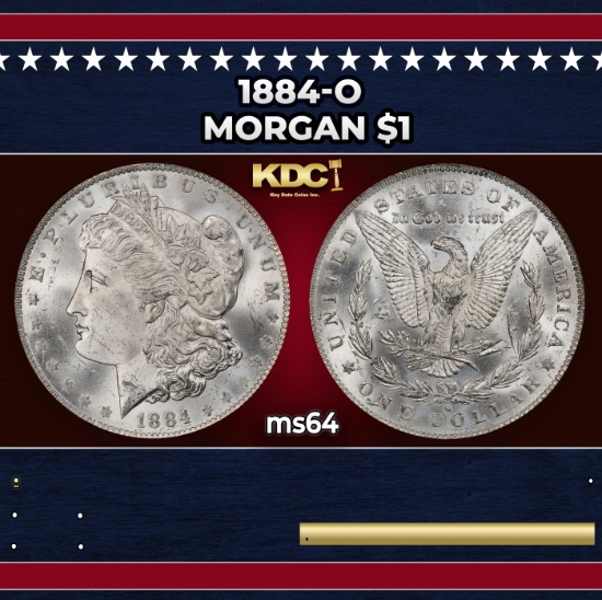 1884-o Morgan Dollar $1 Grades ms64