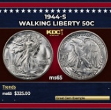 1944-s Walking Liberty Half Dollar 50c Grades ms65