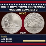 2017-p Boys Town Centennial Modern Commem Dollar $1 ms70 SEGS