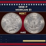 1898-p Morgan Dollar $1 Grades ms62
