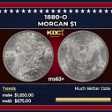 1880-o Morgan Dollar $1 ms63+ SEGS