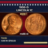 1930-d Lincoln Cent 1c Grades ms66 rd