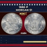 1886-p Morgan Dollar $1 Grades ms64