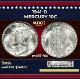 1941-d Mercury Dime 10c ms67 fsb SEGS