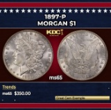 1897-p Morgan Dollar $1 Grades ms65