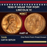 1930-p Lincoln Cent Near Top Pop! 1c ms67 rd SEGS