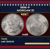 1896-p Morgan Dollar $1 Grades ms66