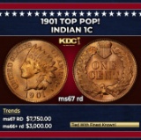 1901 Indian Cent TOP POP! 1c ms67 rd SEGS