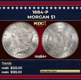1884-p Morgan Dollar $1 Grades ms64+