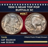 1930-s Buffalo Nickel Near Top Pop 5c ms66+ SEGS