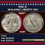 1935-d Walking Liberty Half Dollar 50c ms65+ SEGS