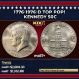 1776-1976-d Kennedy Half Dollar TOP POP! 50c ms67+ SEGS