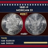 1881-p Morgan Dollar $1 Grades ms65+