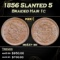 1856 Slanted 5 Braided Hair Large Cent 1c Grades ms64+ bn