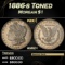 1886-s Morgan Dollar Toned $1 Grades ms62+