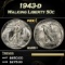 1943-d Walking Liberty Half Dollar 50c ms66+ SEGS