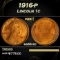 1916-p Lincoln Cent 1c Grades ms66 rd