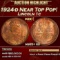 1924-d Lincoln Cent Near Top Pop! 1c ms65+ rd SEGS