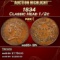 1834 Classic Head half cent 1/2c ms65+ BN SEGS