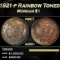1921-p Morgan Dollar Rainbow Toned $1 ms65+ SEGS