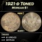 1921-d Morgan Dollar Toned $1 Grades ms65+