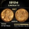 1910-s Lincoln Cent 1c Grades ms65 rd