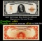 1907 $10 Large Size Gold Certificate Grades xf+ Signatures Vernon/Treat