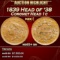 1839 Head of '38 Coronet Head Large Cent 1c ms65+ bn SEGS