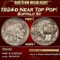 1924-d Buffalo Nickel Near Top Pop! 5c ms65+ SEGS
