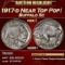 1917-d Buffalo Nickel Near Top Pop! 5c ms66+ SEGS