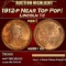 1912-p Lincoln Cent Near Top Pop! 1c ms66+ rd SEGS
