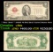 **Star Note** 1928D $2 Red Seal United States Note Grades vf+